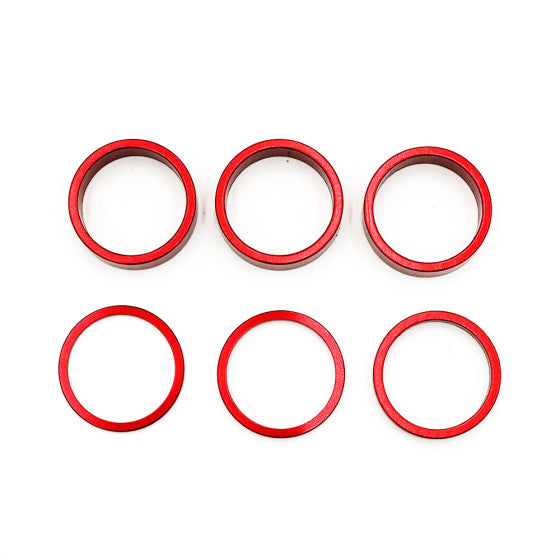 Bagues rehausse guidon rouge/or/bleu/noir x6 pcs