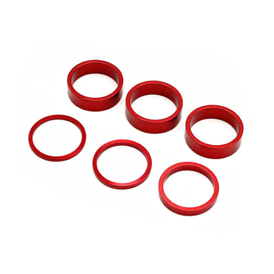 Bagues rehausse guidon rouge/or/bleu/noir x6 pcs