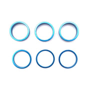 Bagues rehausse guidon rouge/or/bleu/noir x6 pcs