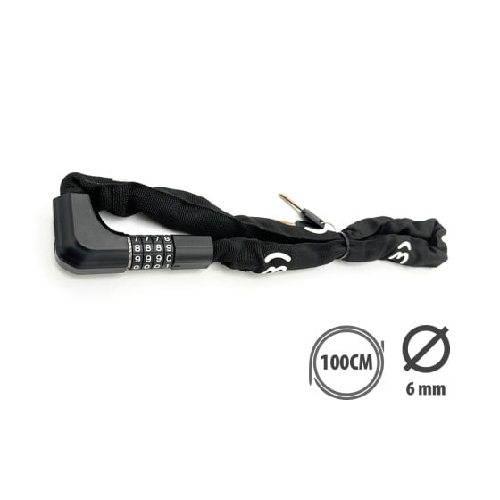 Antivol chaine Diam 6 Long 1M code + clés
