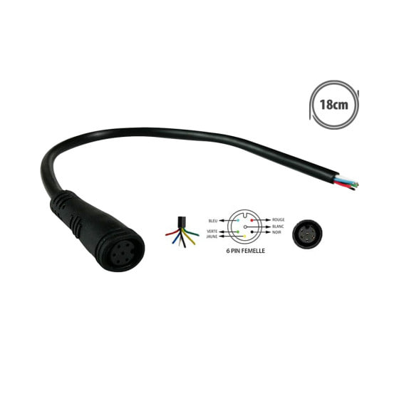Connecteur étanche 6 pins (Femelle ou Male)