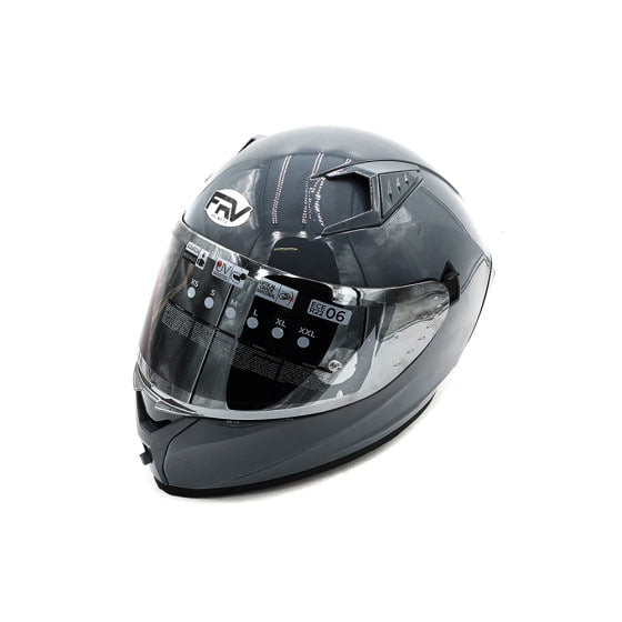 Casque intégral FRV gris (taille S à XL)
