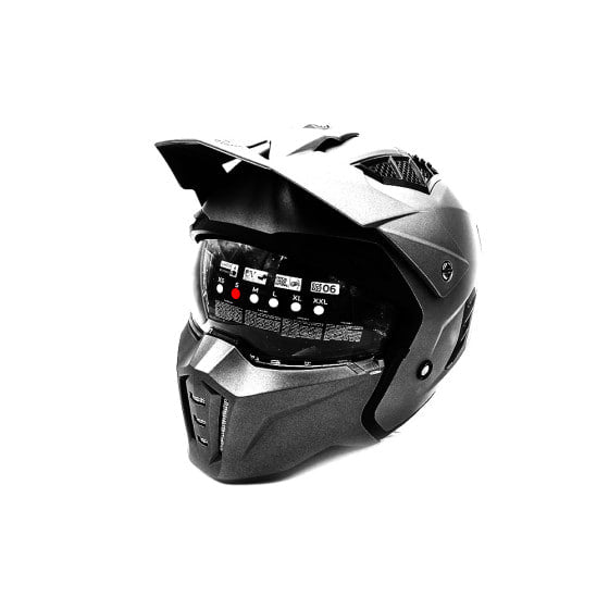 Casque street FRV gris métallique mat (taille S à XL)