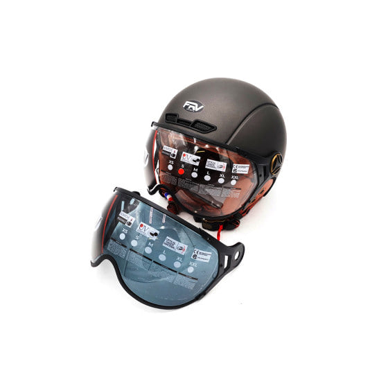 Casque JET FRV Gris graphite Mat (taille S à XL)