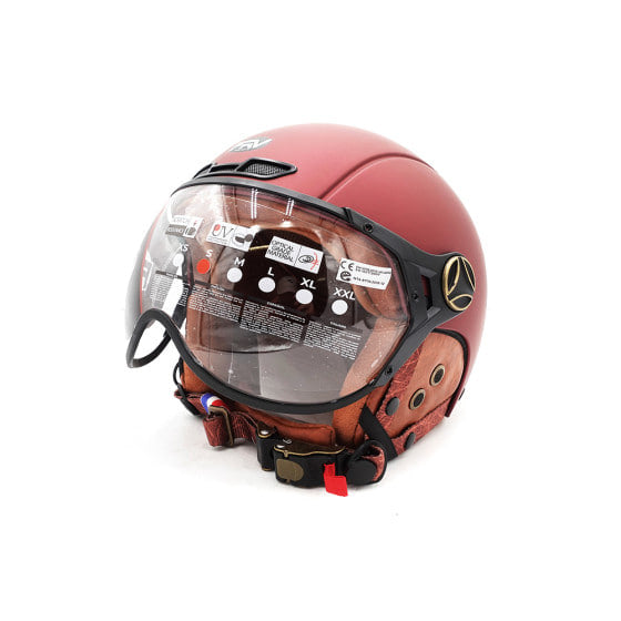 Casque JET FRV bordeaux mat (taille S à XL)