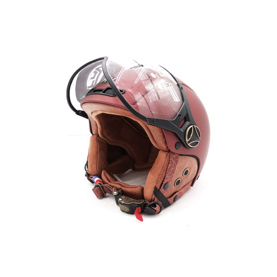 Casque JET FRV bordeaux mat (taille S à XL)